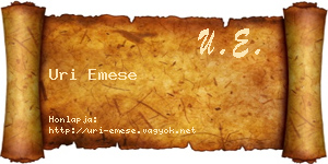Uri Emese névjegykártya