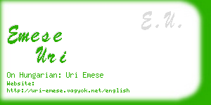 emese uri business card